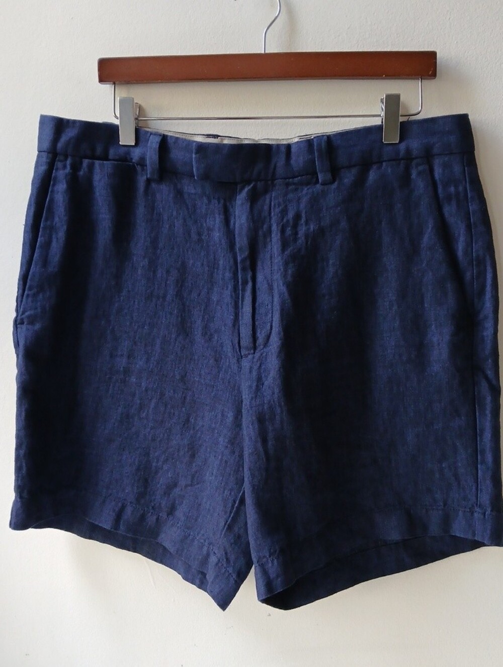 Banana Republic 100% Linen Shorts Navy Blue Men's 34